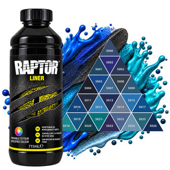 Raptor Tintable  Coating set  3,8 liter + Verharder-RAL-5000 SERIE
