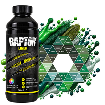 Raptor Tintable  Coating set  3,8 liter + Verharder-RAL-6000 SERIE